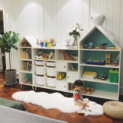 可比熊实木儿童房家具组合套装定制宝宝玩具收纳书柜幼儿园置物架