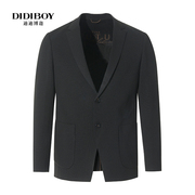 didiboy迪迪博迩黑色，帅气男士西服秋季商务，西装外套纯色简洁