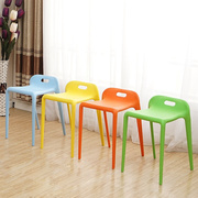 时尚休闲塑料椅奶茶咖啡店餐椅家用加厚会客凳子创意成人靠背椅