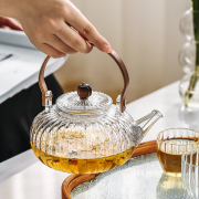 日式玻璃花茶壶耐高温煮茶壶泡茶壶家用下午茶水果茶茶具茶杯套装