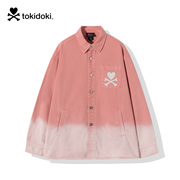 tokidoki原创欧美复古渐变色工装休闲牛仔衬衫外套2024春季男女款