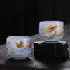 珐琅彩龙凤呈祥琉璃玉瓷杯，中式家用主人杯茶杯，陶瓷个人茶盏茶碗
