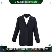 99新未使用香港直邮MAX MARA 女士黑色短款大衣 90460273-600