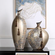 欧式时尚花瓶创意家居装饰品，客厅电视柜玄关美式摆件奢华陶瓷贴花