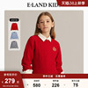 新年红eland kids衣恋童装23年冬季男女童学院风绵羊毛针织衫