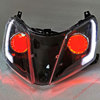 uy125摩托车改装升级led大灯，双光透镜鱼眼，恶魔眼总成配件