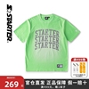 STARTER荧光系列短袖oversize情侣款潮流T恤纯棉绿色运动上衣