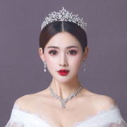 好货新娘项链耳环二件套韩式礼服锁骨链结婚水钻婚纱配饰品