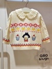 韩国童装冬款女童宝宝可爱卡通，纯棉套头毛衣，时尚韩版针织外套