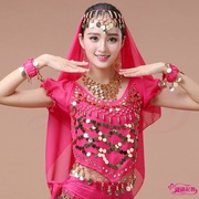 肚皮舞服装印度舞蹈表演出练习服衣服新疆舞民族舞蹈短袖上衣