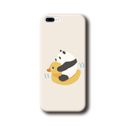 趣味可爱熊猫小黄鸭适用于苹果8p三星s9nova4r17荣60p30手机壳