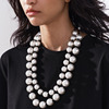 欧美大牌设计感轻奢仿珍珠长款项链 气质多层走秀潮女颈链
