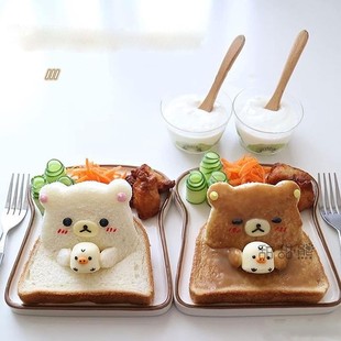 吐司面包三明治压花模具卡通动物熊猫小熊儿童花式早餐烘焙工具