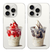可爱圣代冰淇淋适用iPhone15promax卡通14简约11个性13动漫12透明苹果情侣手机壳华为MATE荣耀小米14vivo三星