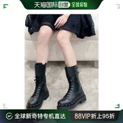 香港直邮潮奢dior女士christiandior黑色铆钉马丁靴kci778v