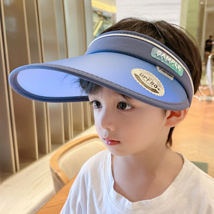 夏季儿童遮阳帽防紫外线男童女童户外防晒帽小孩空顶帽韩版太阳帽