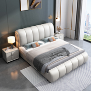 科技布床双人床床铺主卧2022简约现代布艺床ins网红轻奢卧室