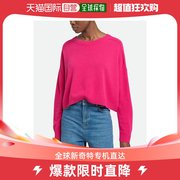 韩国直邮vanessabruno毛衣，22fw粉红色羊毛短身长圆领针织