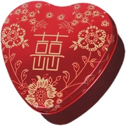 喜糖盒子心形马口铁创意铁盒糖果盒圆形中国风结婚礼盒包装盒网红