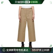 香港直邮潮奢 Y's 女士 米色拼接长裤 YYP81