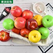 高仿真苹果模型塑料假水果假青苹果红苹果道具橱柜摆设装饰品摆件