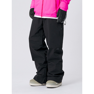 南恩滑雪裤女单板3l防水滑雪裤子专业户外美式冬季加厚男款雪裤