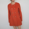 艾格特sm艾系列，女秋冬桔色粗毛纺，呢大衣厚外套4n4202