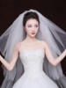 新娘拖尾头纱韩式蕾丝多层3米超长款软纱结婚主婚纱超仙拍照