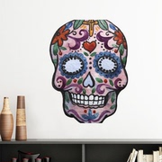 花藤蔓紫色骷髅头墨西哥墙贴壁纸房间贴花