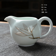 茶海陶瓷公道杯描金单个公杯家用中式功夫茶具配件均杯分茶器茶漏