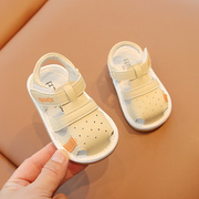 夏季1-2岁男宝宝叫叫鞋6-12个月婴儿凉鞋包头女婴幼儿鞋子学步鞋8