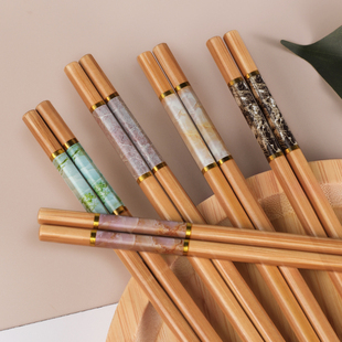 高档楠竹筷子天然家用纯天然木筷子一人一快5-20双防霉耐高温