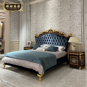 法式宫廷实木大床欧式古典贝壳，拼花纯铜镀金雕花装饰主卧床婚床