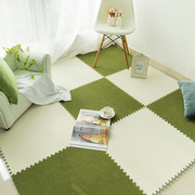 家用拼接地毯卧室，满铺可爱方块短毛绒泡沫地毯，大号加厚榻榻米垫子