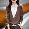 中国风假两件羊毛开衫，女旗袍领针织套头，毛衣中式盘扣羊毛打底外穿