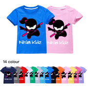 Ninja kidz忍者小子儿童圆领T恤纯棉打底衫2022 卡通印花薄款上衣