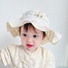 女童帽子夏季防晒遮阳帽透气甜美可爱夏天女(夏天女)宝宝太阳帽婴儿童草帽