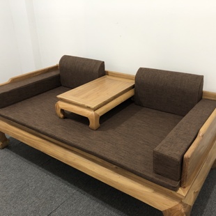 棉亚麻罗汉床，垫子红木家具床垫棕垫，海绵垫五件套