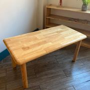 儿童桌书桌幼儿园桌椅实木桌椅长方形桌子玩具桌学习桌木质餐桌椅