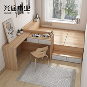 榻榻米床衣柜书桌一体现代简约小户型卧室省空间收纳储物组合床