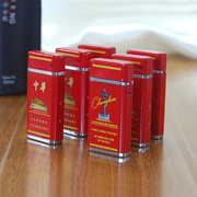 新奇特款创意烟盒外形中华防风，个性打火机验钞照明一体多功能冲气