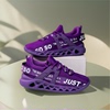 紫色大码女鞋41一43多巴胺潮鞋时尚潮流小众欧美荧光绿休闲运动鞋