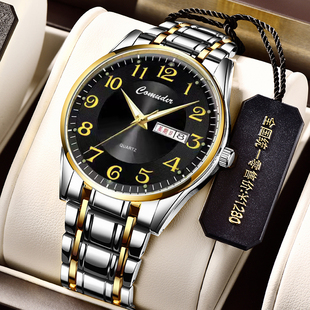 瑞士全自动机械表手表，男士防水潮流双日历时尚夜光商务
