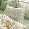 纯棉双层纱布素色碎花单件枕套宝宝儿童可爱卡通枕皮