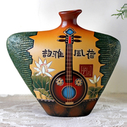 酒柜装饰品摆件中国风博古架，隔断餐柜茶几摆设，手工陶瓷花瓶艺术品