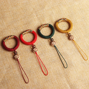a209指环手机包包钥匙扣，挂件绳半成品，手工编织男女diy材料饰品