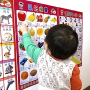 儿童识字挂图全套看图认物墙贴幼儿，宝宝认字汉语拼音字母表贴墙画