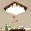 新中式吸顶灯中国风2022现代简约实木方形，餐厅卧室大气客厅灯