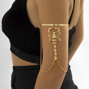 创意蝎子臂环女金属小众设计臂镯，暗黑系夸张手环袖箍配饰手镯子链