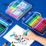 迪士尼水彩笔套装冰雪，奇缘学生用绘画笔三角，笔杆幼儿园12-24-36色